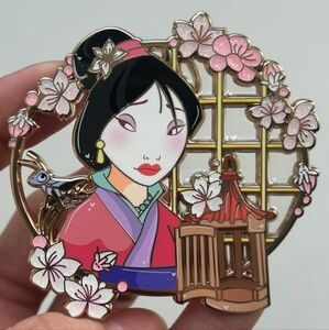 Mulan Sakura Enamel Pin LeCaillouMagique